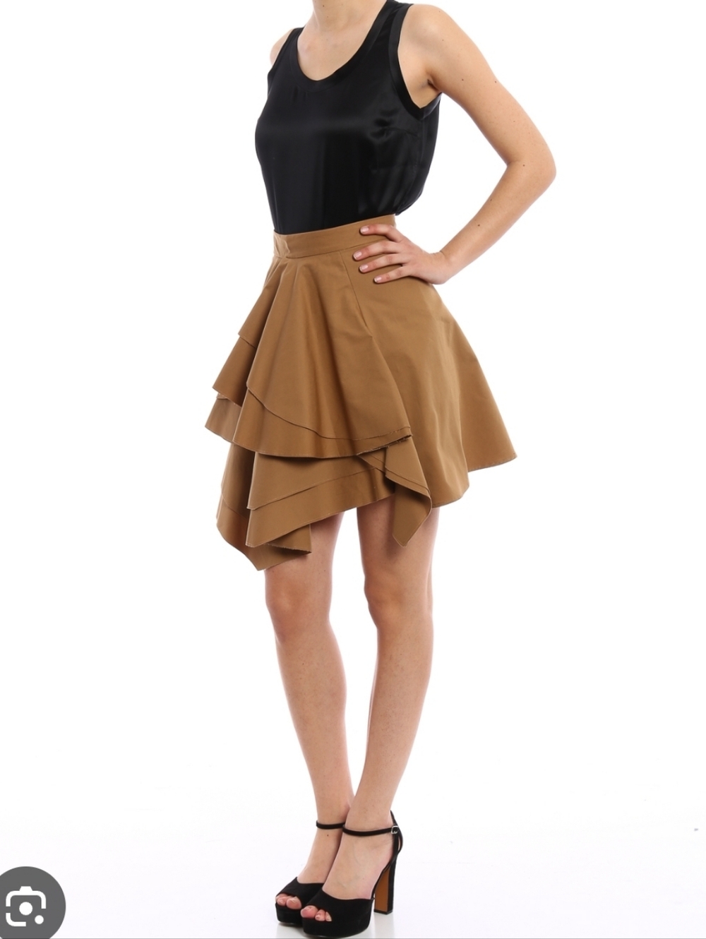 MSGM Asymmetric Cotton Skirt Size 46